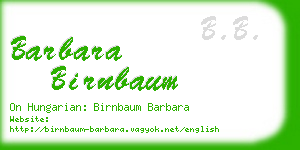 barbara birnbaum business card